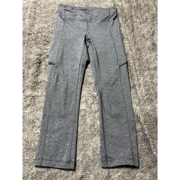 Lululemon Athletica Pants - Lululemon Speed Up Crop (21") Heathered Black Size 4 Pockets